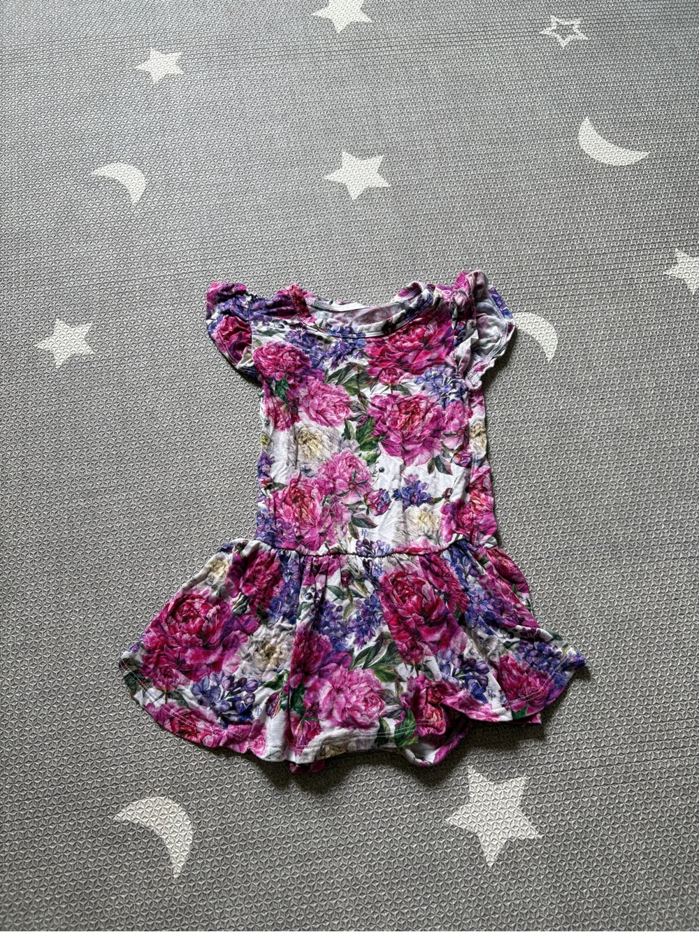 Posh Peanut Pink & Purple Floral Baby Dress